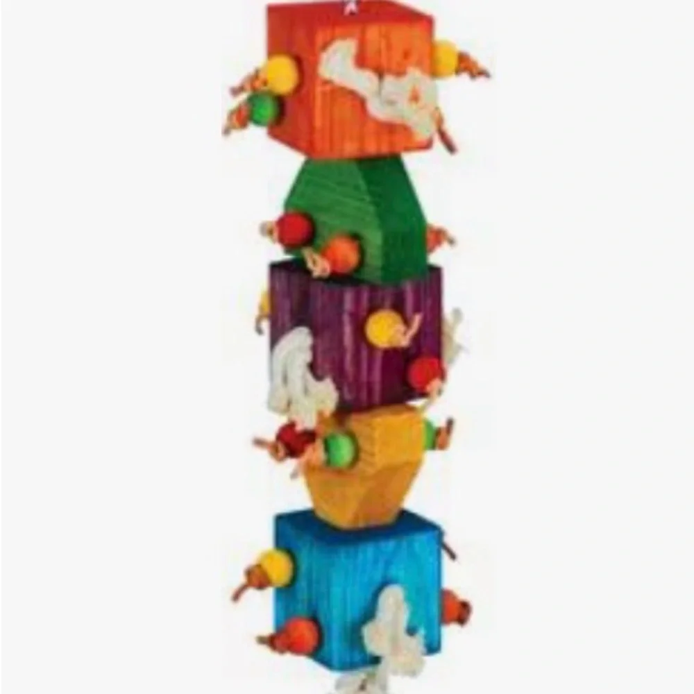 New Caitec Featherland Paradise Loaded Dice large wooden bird toy
